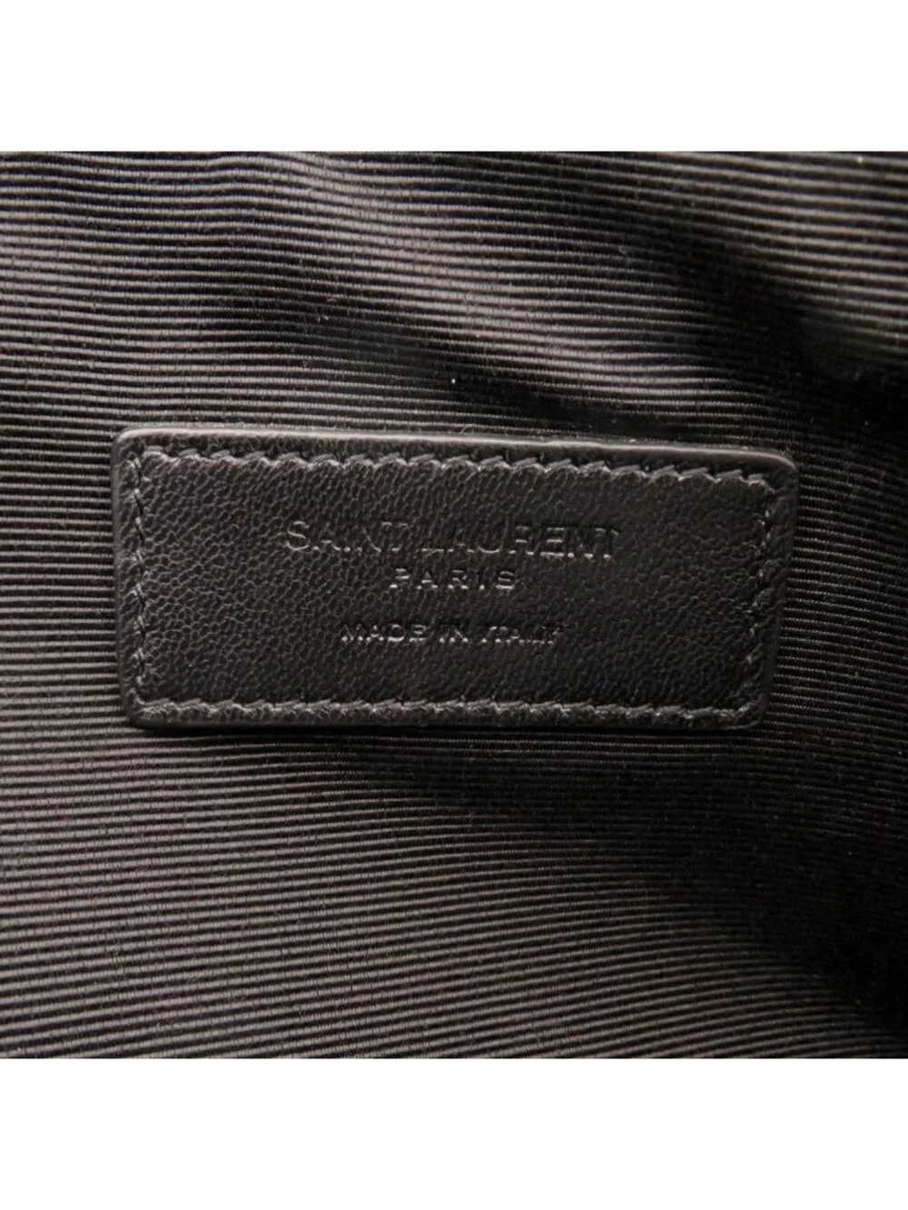 Saint Laurent Paris Skull Canvas Leather Black Clutch